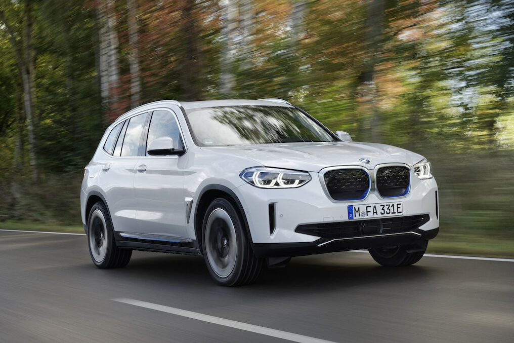 BMW iX3 electric front moving - EVs Unplugged