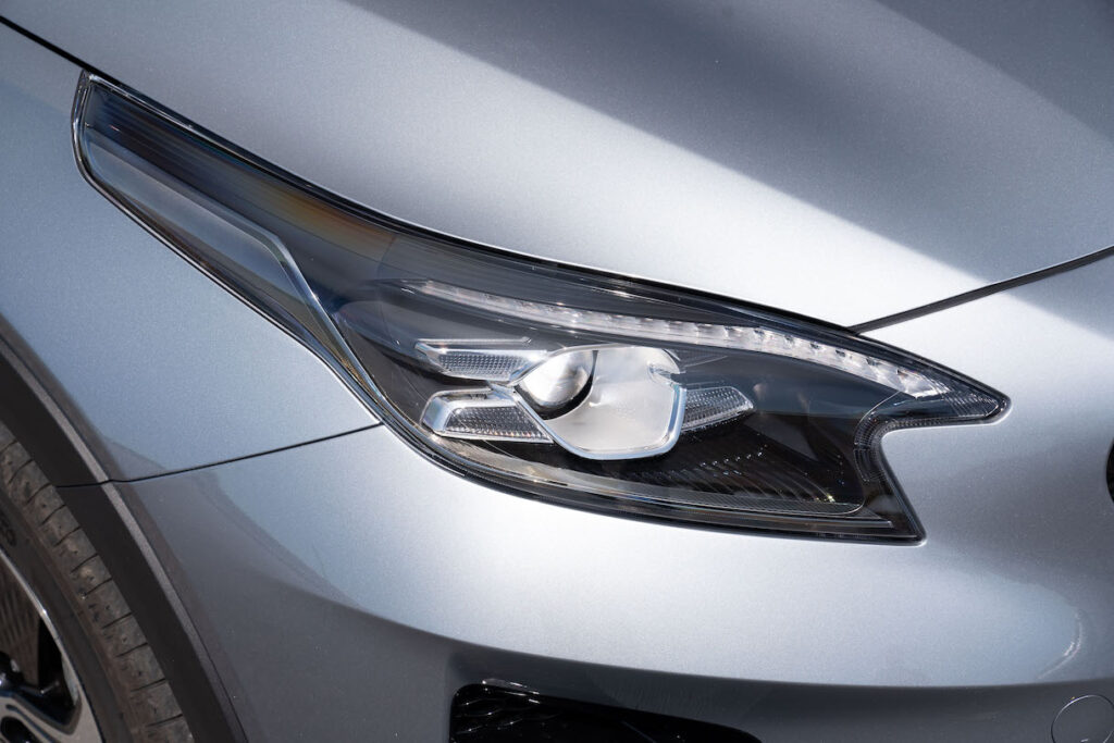 Kia XCeed PHEV review LED headlight  - EVs Unplugged