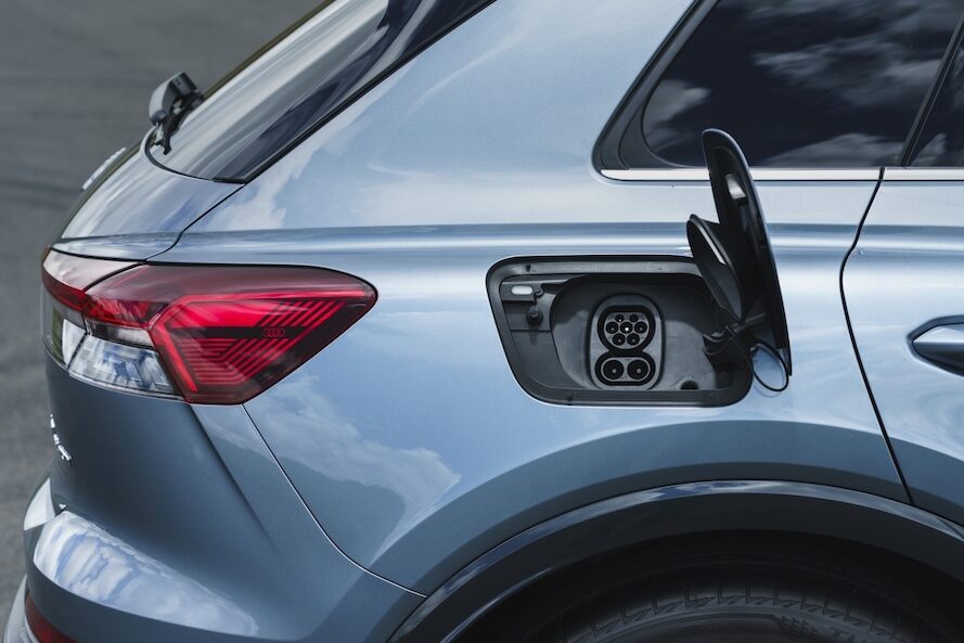 Audi Q4 e-tron charge port - EVs Unplugged