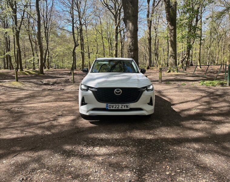 White Mazda CX60PHEV front