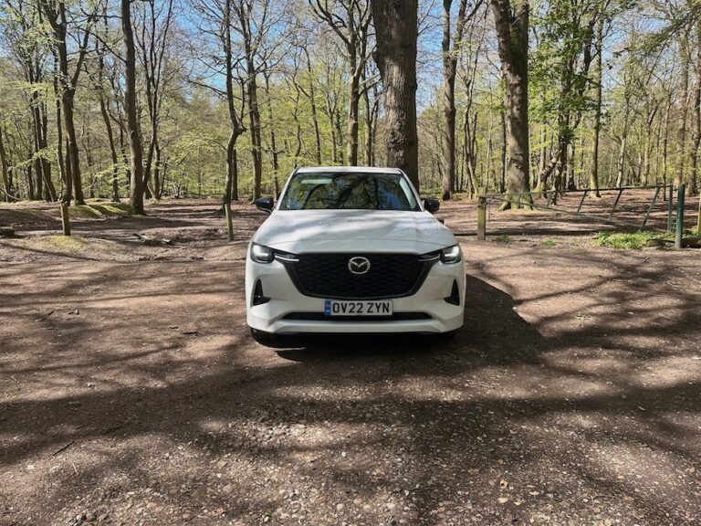 White Mazda CX60PHEV front