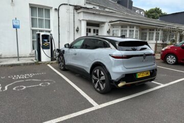 Renault Megane EV charging at hotel