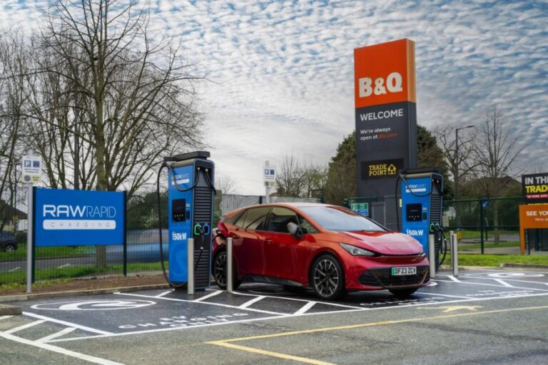 EV charging outside B&Q