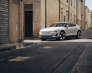 Polestar 2 white parked