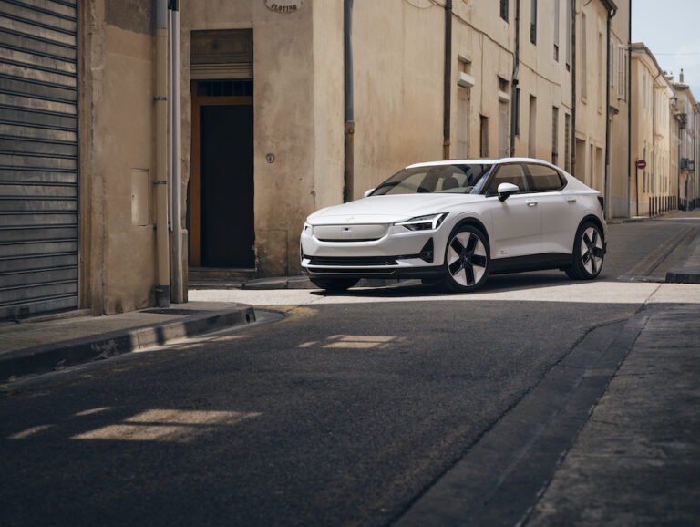 Polestar 2 white parked