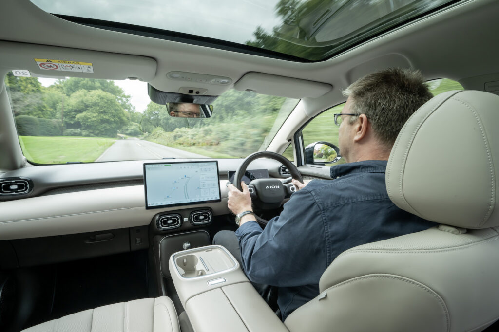 Aion UT interior driving